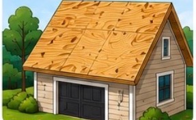 Roof decking with sections requiring replacement